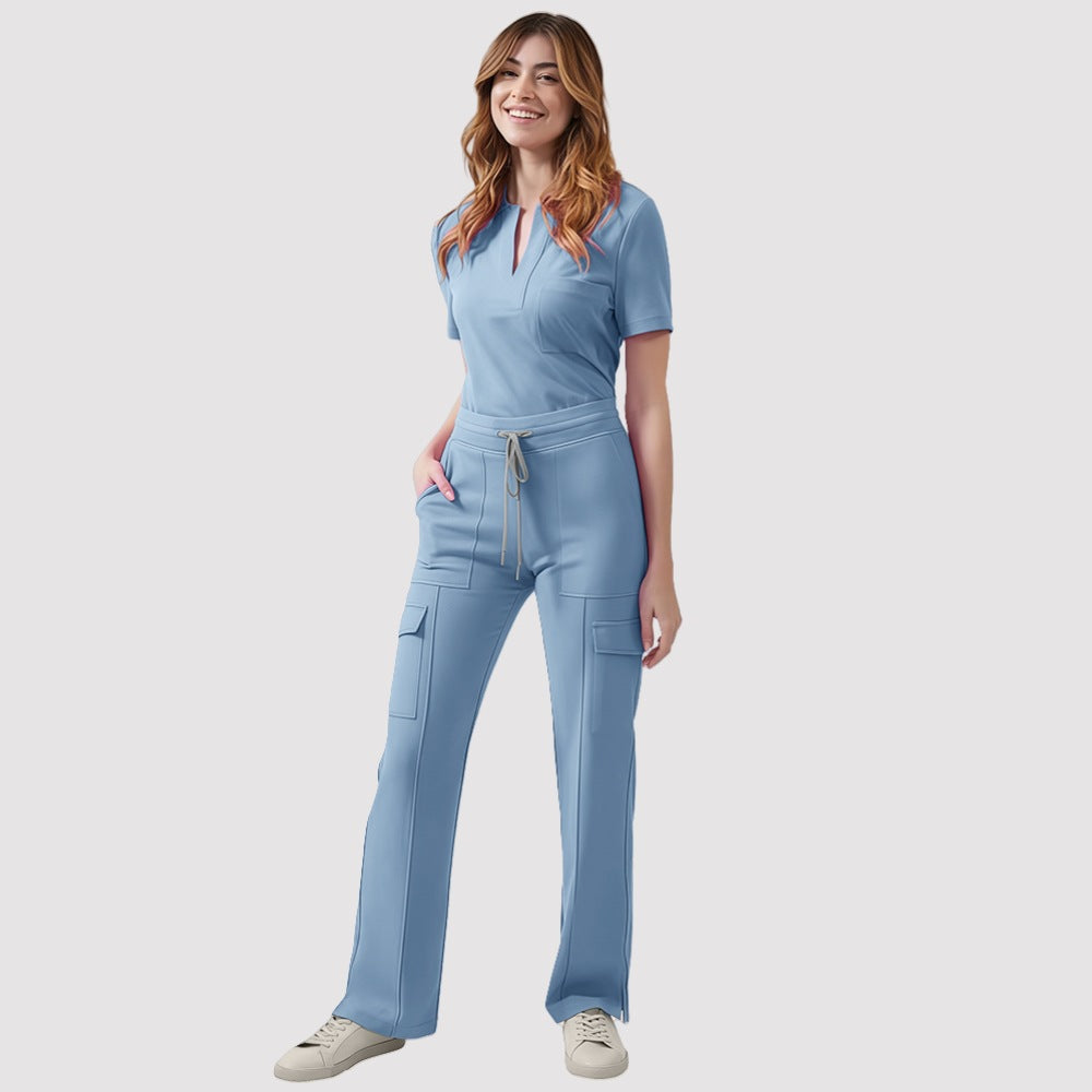 Women’s V-neck Cargo Set
