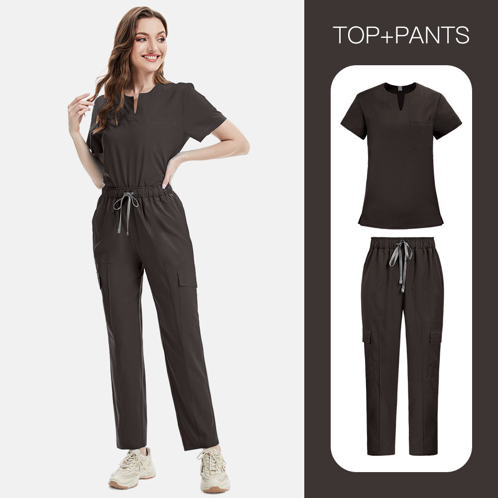 Women’s V-neck Cargo Set