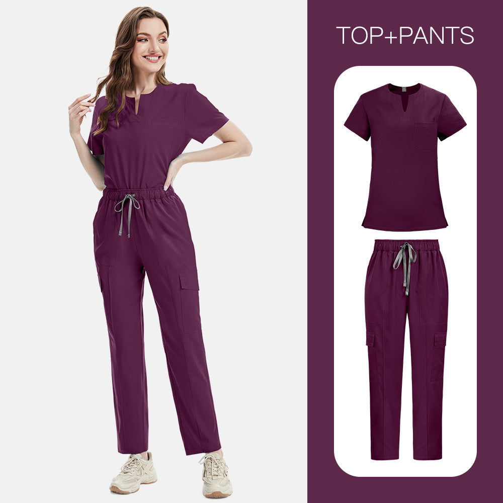 Women’s V-neck Cargo Set