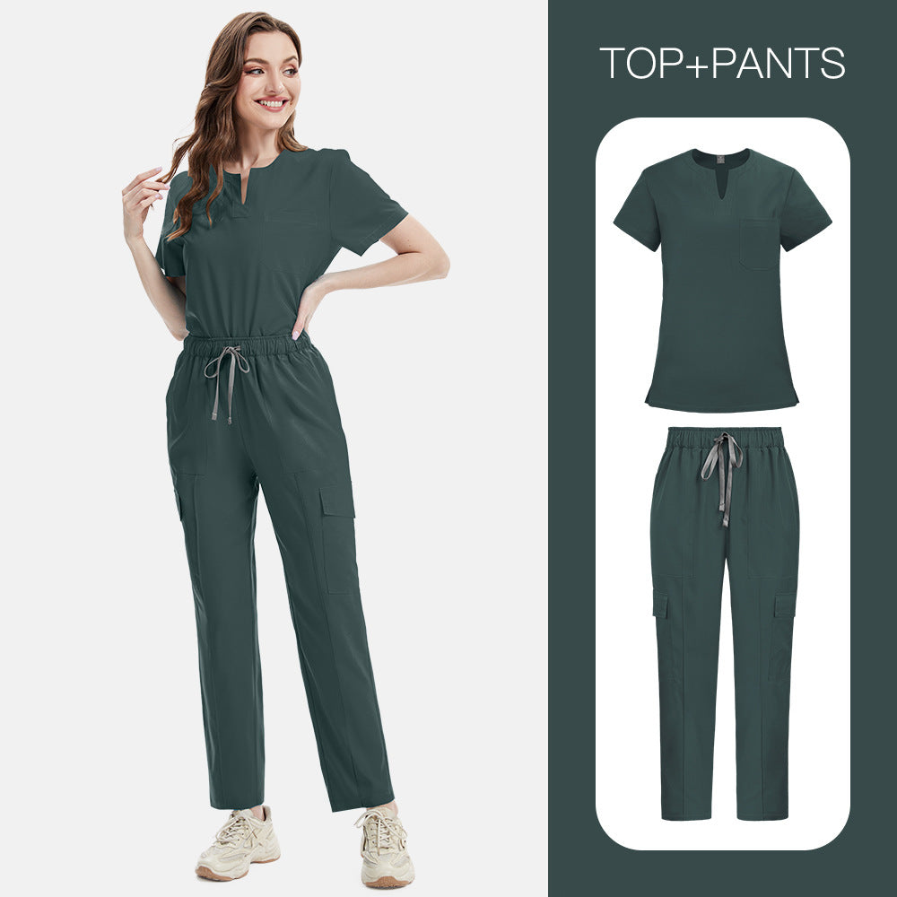 Women’s V-neck Cargo Set