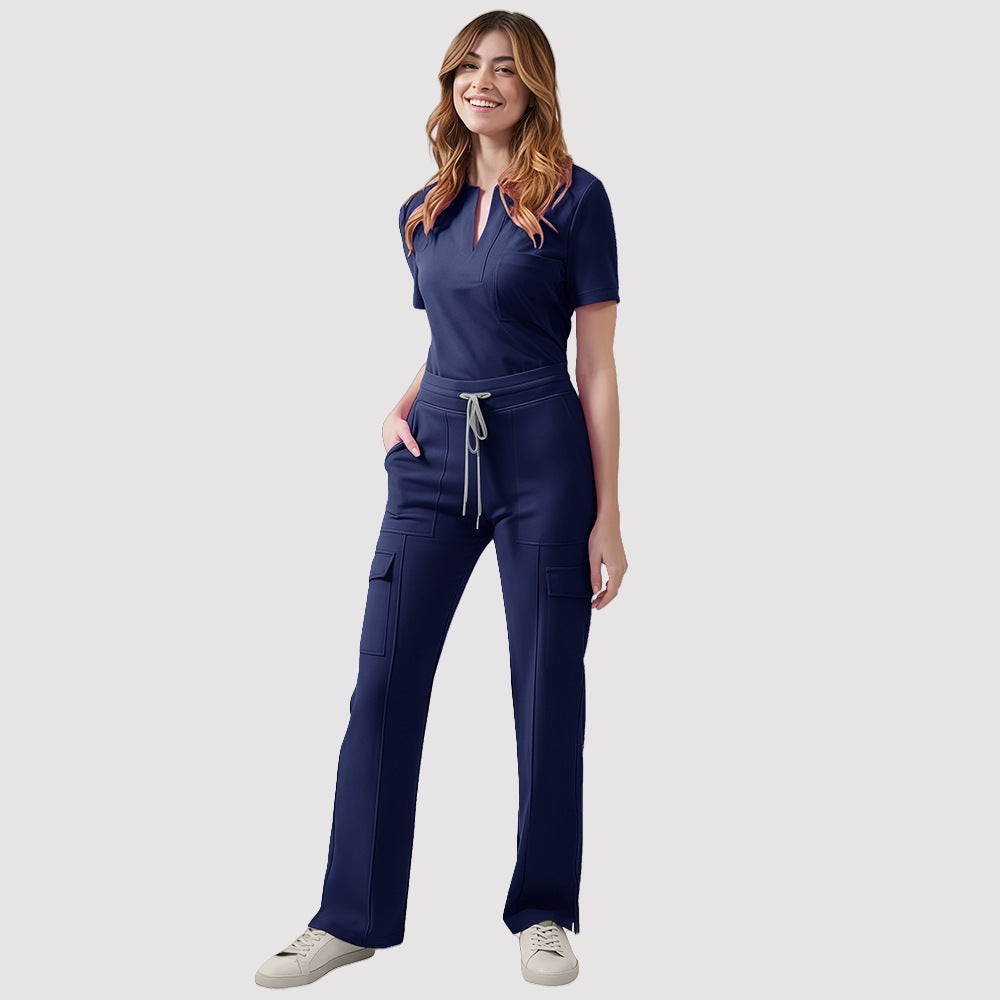Women’s V-neck Cargo Set