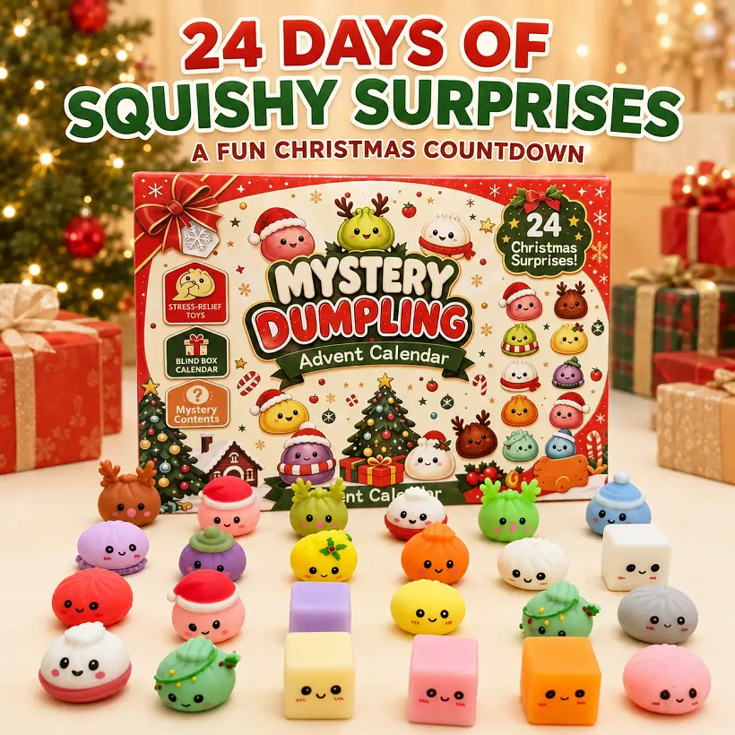 🎄🎄🎄CHRISTMAS 24 DAYS DUMPLING SQUISHY ADVENT CALENDAR, KIDS CHRISTMAS GIFT