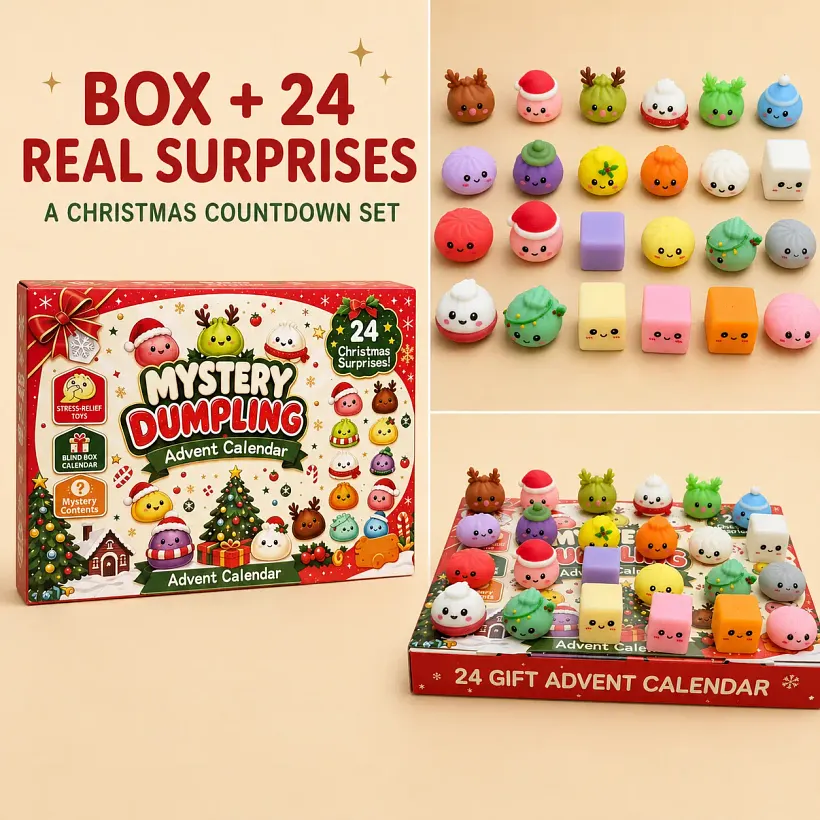 🎄🎄🎄CHRISTMAS 24 DAYS DUMPLING SQUISHY ADVENT CALENDAR, KIDS CHRISTMAS GIFT