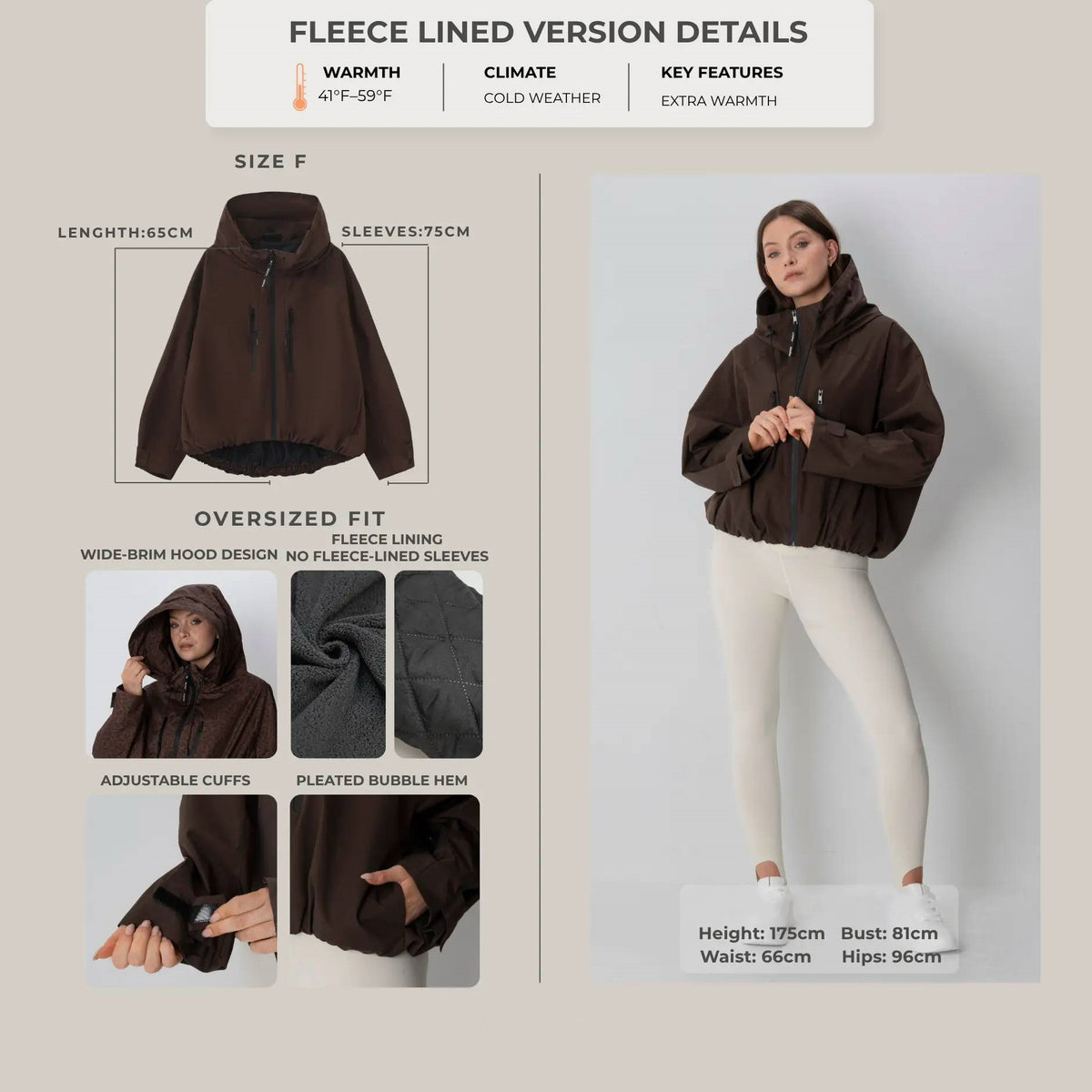 WOMEN’S OVERSIZED HOODED RAIN JACKET