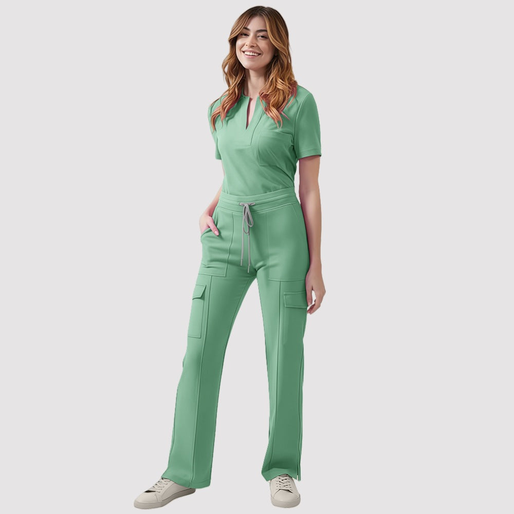 Women’s V-neck Cargo Set