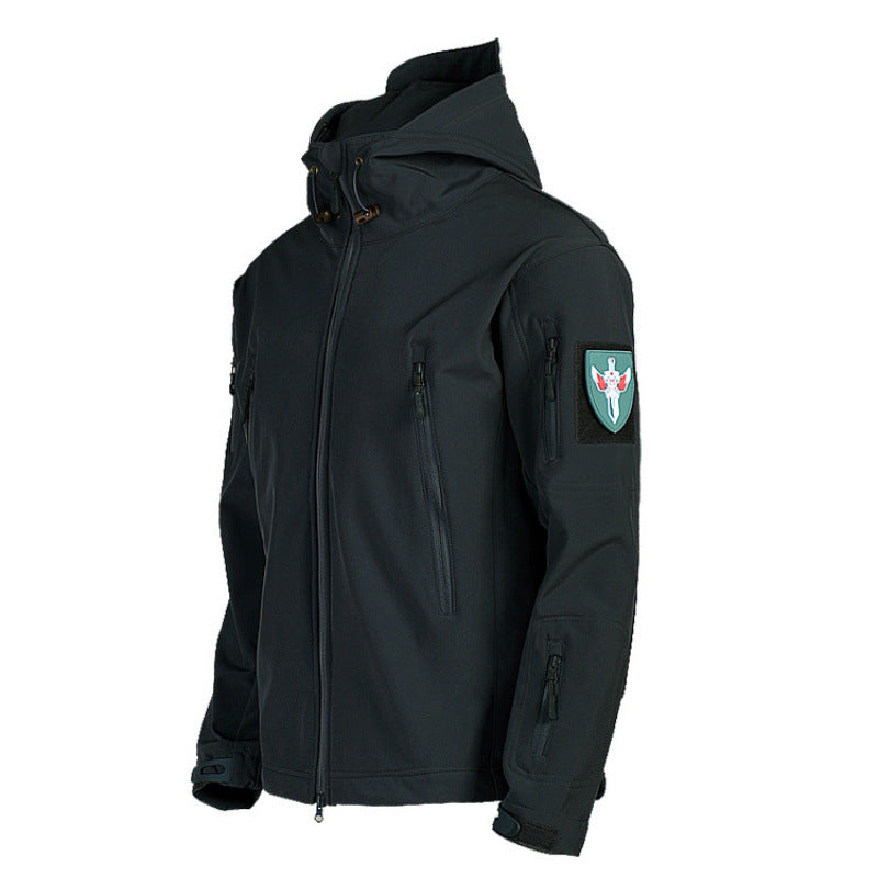 MEN'S FLEECE LINED TACTICAL SOFTSHELL JACKET & WATERPROOF PANTS SET