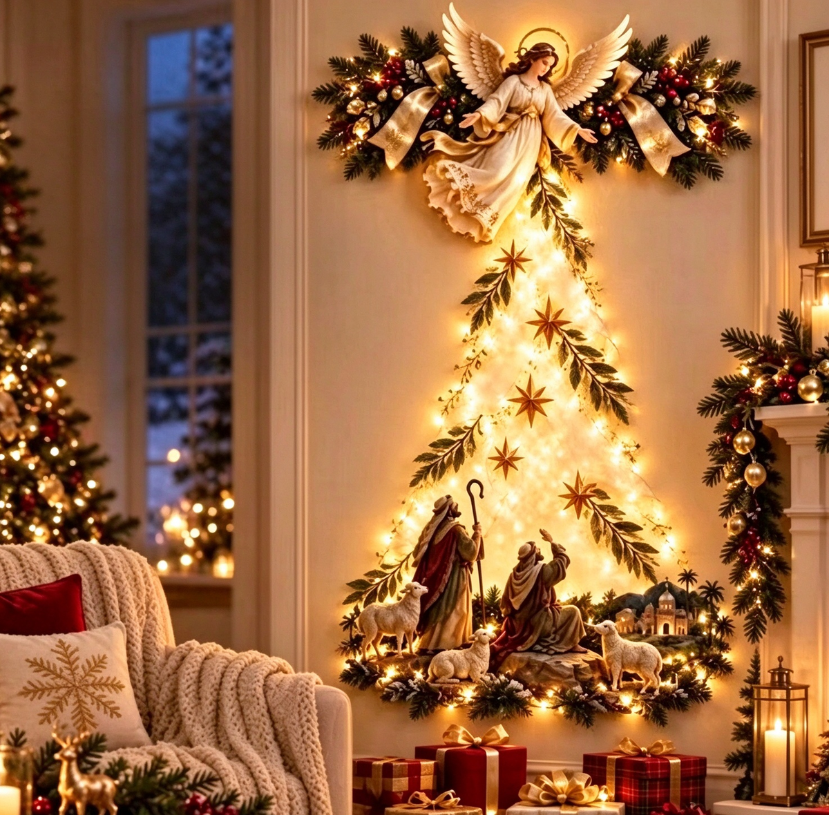 ✨Last Day 50% OFF✨✝️ Bethlehem Star™ – Lighted Nativity Wall Decor