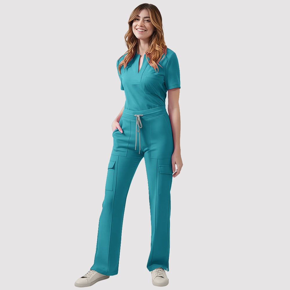 Women’s V-neck Cargo Set